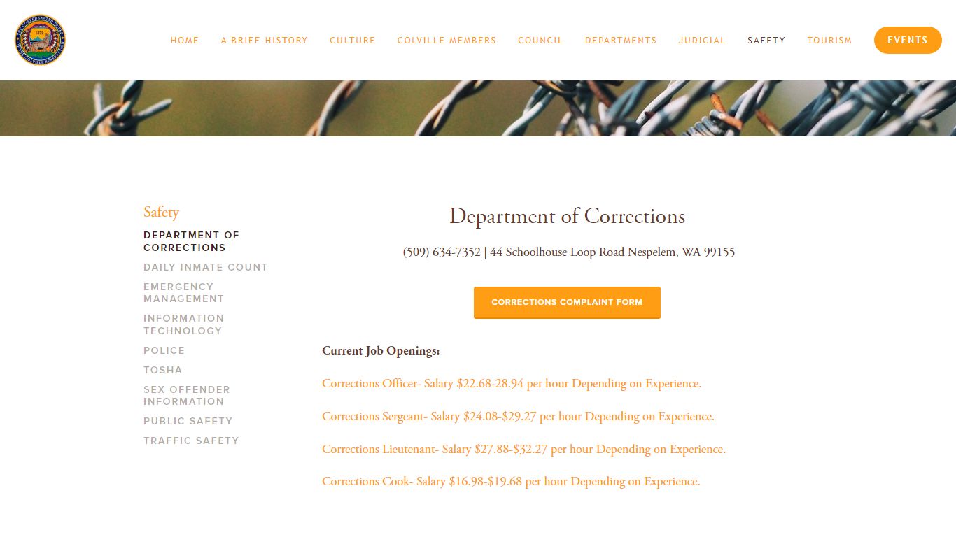Corrections Detention Center - Colville Tribes